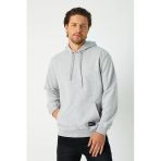 Gri Erkek Kapüşonlu Kanguru Cepli Sweatshirt