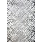 Gri Geometrik Pamuk Makinada Yıkanabilir Kaymaz Taban Dijital Makine Baskı Salon Halı-I-Artemis_Alia-6265A-160x400