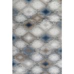 Gri Geometrik Pamuk Makinada Yıkanabilir Kaymaz Taban Dijital Makine Baskı Salon Halı-I-Krm_Soft-1802-120x400
