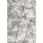 Gri Geometrik Pamuk Makinada Yıkanabilir Kaymaz Taban Dijital Makine Baskı Salon Halı-I-Krm_Tokyo-1703-300x400