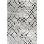 Gri Geometrik Pamuk Makinada Yıkanabilir Kaymaz Taban Dijital Makine Baskı Salon Halı-I-Krm_Tokyo-1704-300x400