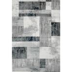 Gri Geometrik Pamuk Makinada Yıkanabilir Kaymaz Taban Dijital Makine Baskı Salon Halı-I-Stn_Loya-005G-100x150