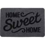 Gri Home Sweet Home Yazılı Kapı Önü Paspas 60X40CM - 60 x 40 cm