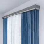 Gri karartma perde kutusu, çift raylı, duvar paneli, dekoratif alüminyum panel, pencereler için, 180 cm (5,9 ft) – Işık kontrolü ve ev dekorasyonu için ideal