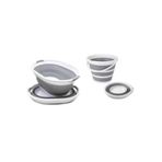 Gri Katlanabilir Çamaşır Sepeti 2Li Set, 253679