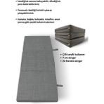 Gri Katlanır Sünger Misafir Yer Yatağı ve Balkon Minderi 7cm - 90 × 190 cm