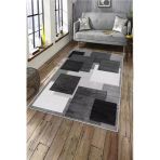 Gri Kaymaz Taban Simetrik Salon Yolluk Mutfak Koridor Balkon Halısı A236 200 X 300 Gri