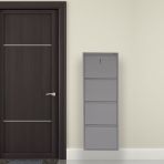 Gri Kilitli Metal Ayakkabilik Mac4 - 4 Kapakli - 50X15x136 H