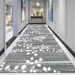 Gri koridor halısı, giriş yatak odası oturma odası çamaşır odası için uygun ekstra uzun halı altlığı (A 100×400cm/3.3ft×13.1ft)
