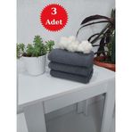 Gri Kuaför Havlusu 3'lü Set 50x90 | Berber ve Sporcu Baş Havlusu | Hızlı Kurur