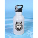 Gri Kurt Matara Suluk 600 ml - Çocuk Suluk Matara, Çocuk Su Matarası