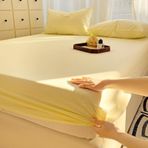 Gri Lastikli Çarşaf 90x200cm Hafif Düz Renk Kırışıklığa Dayanıklı ve Solmaya Dayanıklı Polyester Pamuklu Yatak Örtüsü Koruyucu Kutu Yaylı Yatak ve Yatak Topper için