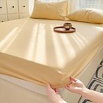 Gri Lastikli Çarşaf 90x200cm Yumuşak Tek Renk Kırışıklığa Dayanıklı ve Solmaya Dayanıklı Polyester Pamuklu Yatak Örtüsü Kutu Yaylı Yatak ve Yatak Topper için