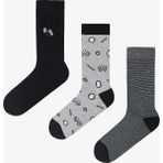 Gri Legends Erkek Puantiye Desenli 3'lü Soket Çorap - 39 - 42 - Renkli