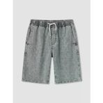 Gri Loose Fit Erkek Jean Şort