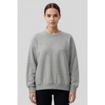 Gri Melanj Basic O Yaka Oversize Kadın Sweatshirt - 97053