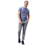 Gri Melanj Fermuar Cepli Dar Kalıp Jogger Erkek Eşofman Alt - 84343 L Gb Melanj