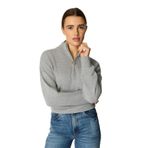 Gri Melanj Kadın Dik Yaka Kazak ML4WL-KZK9007