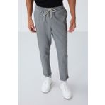 Gri Melanj Yüzeyi Dokulu Standart Fit Erkek Eşofman Alt - 82154