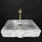 Gri Mermer Saray İşlemeli Lavabo