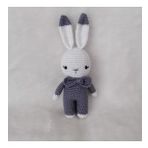 Gri Miniş Tavşan Uyku Arkadaşı Amigurumi Organik Oyuncak