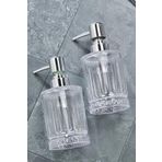 Gri mor Life 2 Adet Akrilik Kristal Sıvı Sabunluk Mutfak Banyo Sabunluk Seti- 200 ml CAM DEĞİLDİR