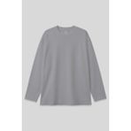 Gri O Yaka Rahat Form Battal Büyük Beden Uzun Kollu Erkek T-Shirt - 88107 - 6XL