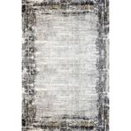 Gri Pamuk Makinada Yıkanabilir Kaymaz Taban Dijital Makine Baskı Salon Halı-I-Gm_Ipekzade100-11381G-200x250