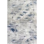 Gri Pamuk Makinada Yıkanabilir Kaymaz Taban Dijital Makine Baskı Salon Halı-I-Krm_Lotus-8561-80x150