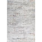 Gri Pamuk Makinada Yıkanabilir Kaymaz Taban Dijital Makine Baskı Salon Halı-I-Krm_Lotus-8574-120x250