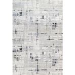 Gri Pamuk Makinada Yıkanabilir Kaymaz Taban Dijital Makine Baskı Salon Halı-I-Krm_Tokyo-005G-120x180
