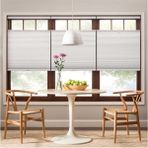 Gri Plise Katlanır Cam Balkon Perdesi - Ofis Perdesi - Mutfak Perdesi - Salon Perdesi - - 60 x 150 cm