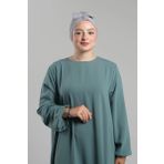 Gri Pratik Hazır Geçmeli Fiyonklu Bone Sandy Çift Taraflı Çapraz 3007B_15