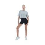 Gri Rahat Kesim%100 Pamuklu Basic Crop Tişört Gri M