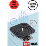Gri Renk Kare Kötü Koku Önleyici Silikon Mat Banyo Mutfak Lavabo Balkon Gider Tıpası Kapağı - 15 x 15