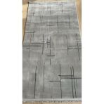 Gri Renk Lotus Bambu Model Altı Kaymaz Makine Dokuma Halı 100 X 400