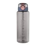 Gri Şeffaf 1 Litre Su Şişesi Zaman Ölçeği ile Fitness Açık Spor Su Pipetli Şişeler Buzlu Sızdırmaz Motivasyon Spor Bardak (Yurt Dışından) - Renkli - Water Bottles