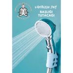 Gri Silikon Vantuzlu Duş Başlığı Tutucu, Kolay Montajlı Banyo Aksesuarı - Seçenek 1