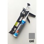 Gri Silikonize Mastik / Çekomastik 500 Gr. + Silikon Tabancası