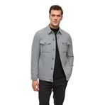 Gri Slim Klasik Yaka Torba Cep Mont