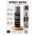 Gri Sprey Boya 200 Ml 1 Adet Südor Hızlı Kuruyan Renkli Profesyonel Canlı Renk Ahşap Plastik Demir Metal Porselen Cam