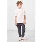 Gri Standart Fit Dokuma Hafif Esnek Chino Erkek Çocuk Pantolon - 11271