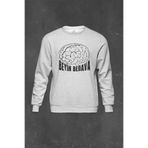 Gri Sweatshirt Beyin Bedava Attım Hafızaya Okul Ders Sınav Baskılı Unisex Sweat Gri