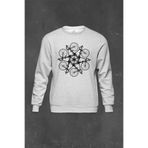 Gri Sweatshirt Bicycle Circle Kaleidoscope Mountain Bisiklet Baskılı Unisex Sweat Gri