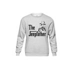Gri Sweatshirt The Jeepfather Godfather Off Road Jeep Cip Baskılı Unisex Sweat Gri