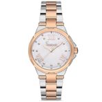 Gri Taşlı Kadın Kol Saati %100 Çelik - Gri Rose Gold Fl.1.10230.2