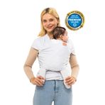 Gri Wrap Sling Bebek Taşıma Şalı, Bebek Teni Için Özenle Seçilmiş Pamuk Premium Kumaş, Kanguru