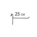 GRİDEKOR 50 Adet, 25 Cm, Siyah Boyalı Tel Pano Kancası, Raf Kancası, Pano Teli, Raf Teli, Askılık Teli