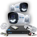 Grifin Soft 2 Kameralı Dış Kamera Set 250 GB 5 Mp Ahd 2k Net Gece Renkli Görüşlü Güvenlik Kamerası Sistemi