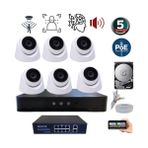Grifin Soft Arna 6 Kameralı Gece Renkli Yapay Zeka Gerçek 5 Mp 500 GB HDD Dahil Iç Mekan Güvenlik Seti - ST65500